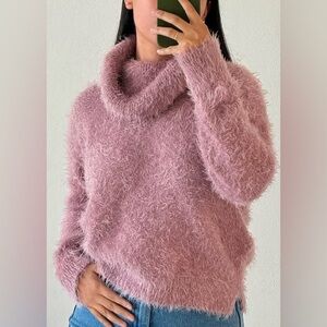 PINK ROSE Turtleneck Fuzzy Sweater
Size M